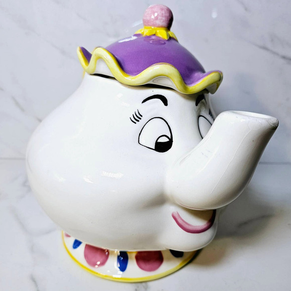 Whimsical Disney Treasure Craft Mrs. Potts Teapot From Beauty and the Beast - Picture 2 of 8